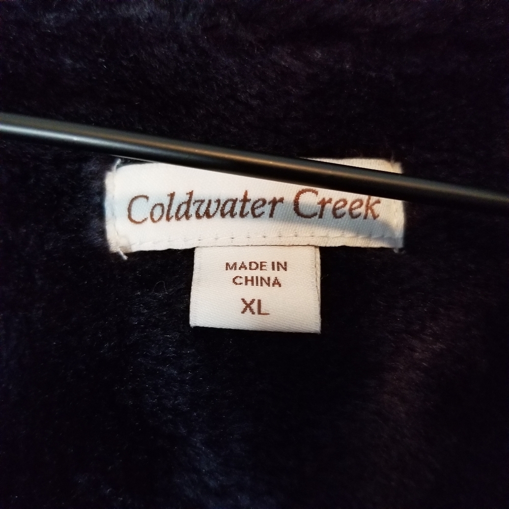 Coldwater Creek Floral Faux Suede Coat - Picture 8 of 8